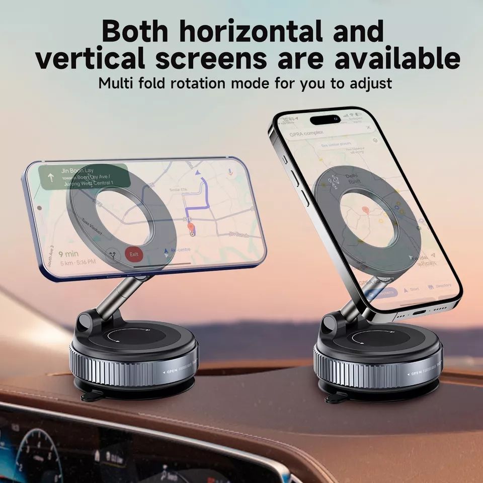 Magnetic Phone Holder for Car 360° Adjustable & Foldable Car Phone Holder