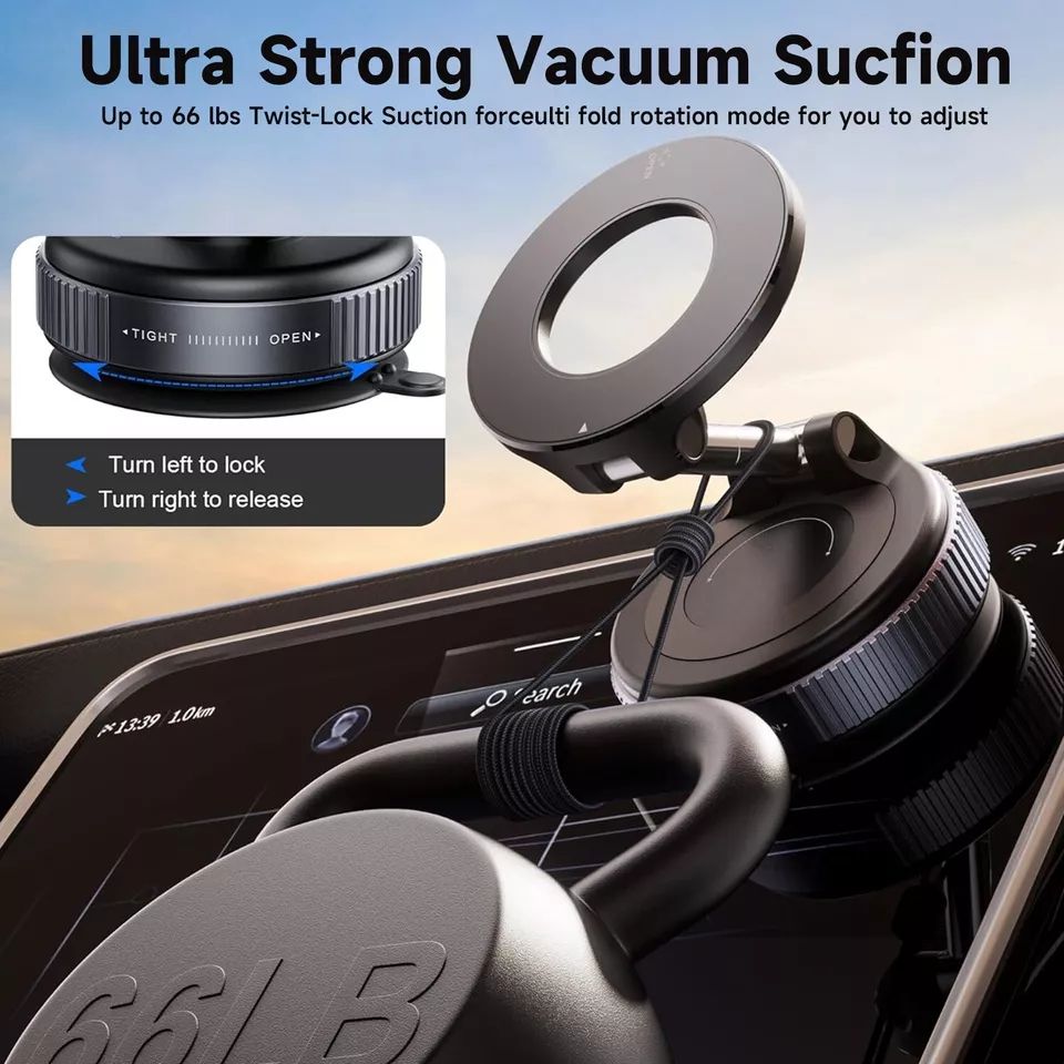Magnetic Phone Holder for Car 360° Adjustable & Foldable Car Phone Holder
